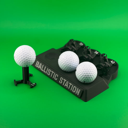 Limited Ballistic Station – Golf Ball & Tee Holder for Golf-Simulators